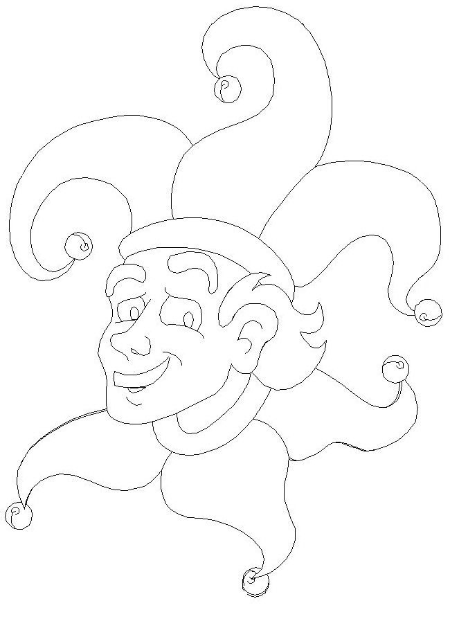 coloriage bouffon carnaval deguisement